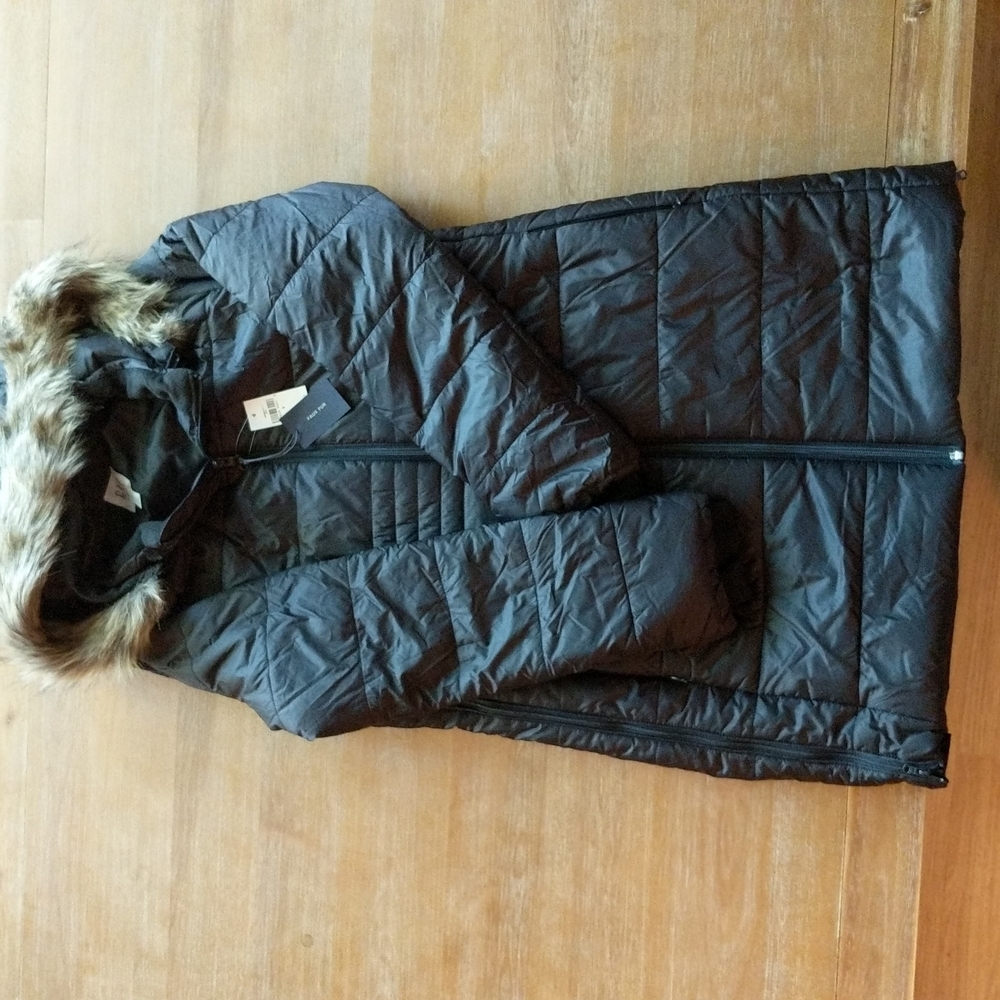 GAP maternity black parka Small NWT